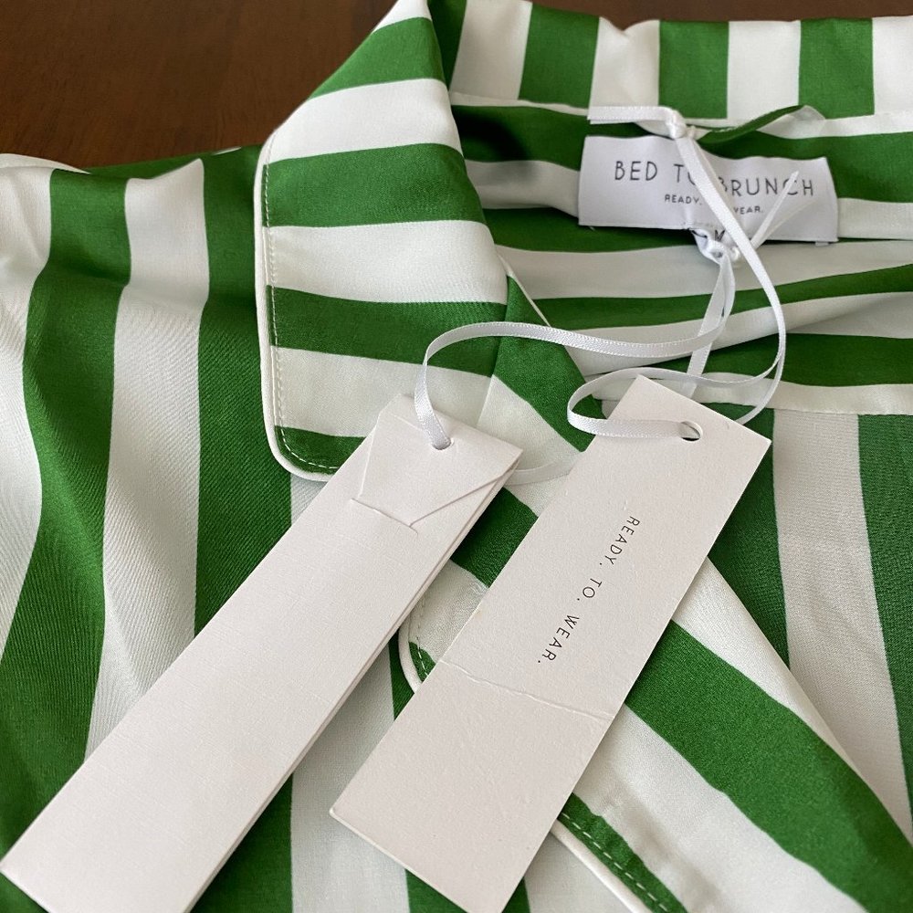 Bed to Brunch Short Stripe Satin Pajamas - Picture 6 of 8